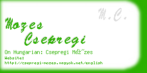 mozes csepregi business card